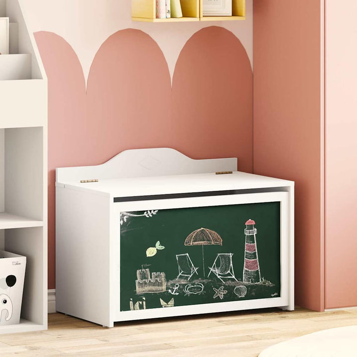 Kasse med opbevaring og tavlefront ROROS Hvid 73 x 40 x 55 cm