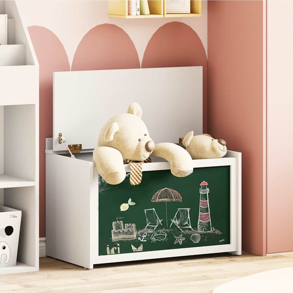 Kasse med opbevaring og tavlefront ROROS Hvid 73 x 40 x 55 cm