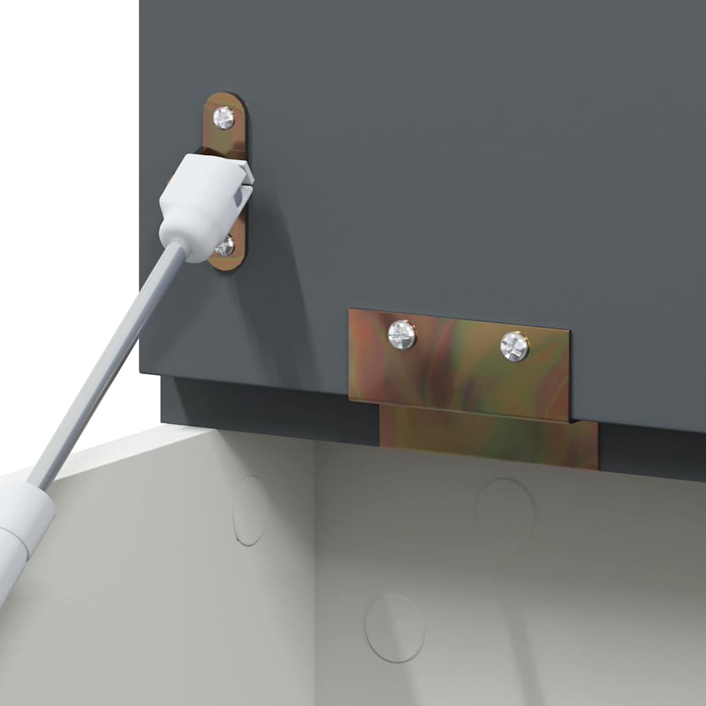 Kasse med opbevaring og tavlefront ROROS Grå og Hvid