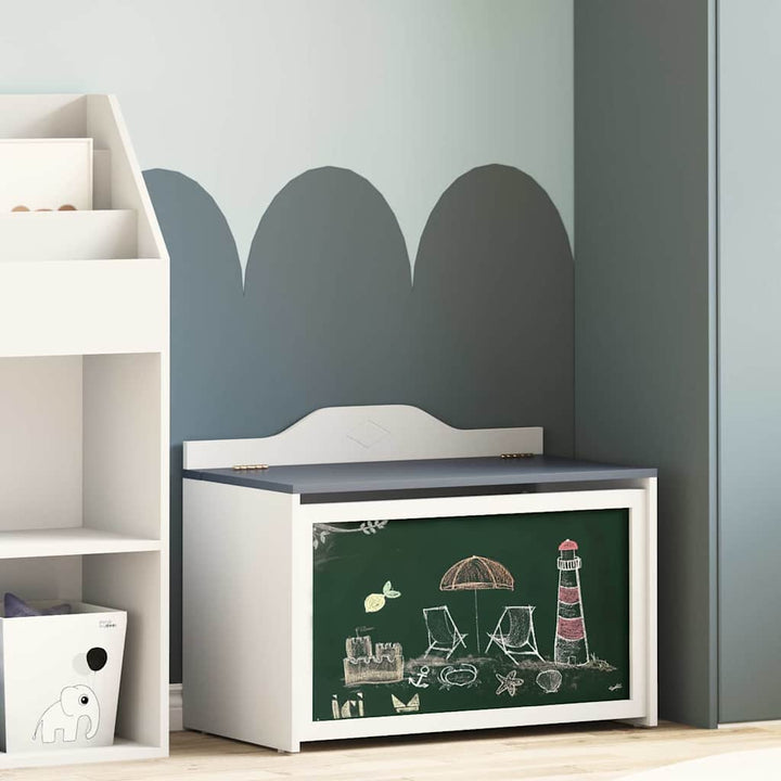 Kasse med opbevaring og tavlefront ROROS Grå og Hvid