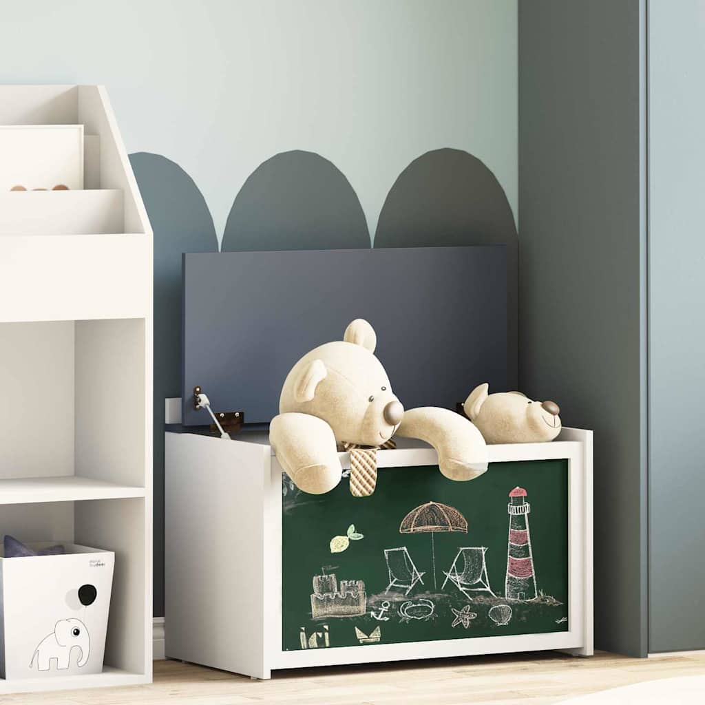 Kasse med opbevaring og tavlefront ROROS Grå og Hvid