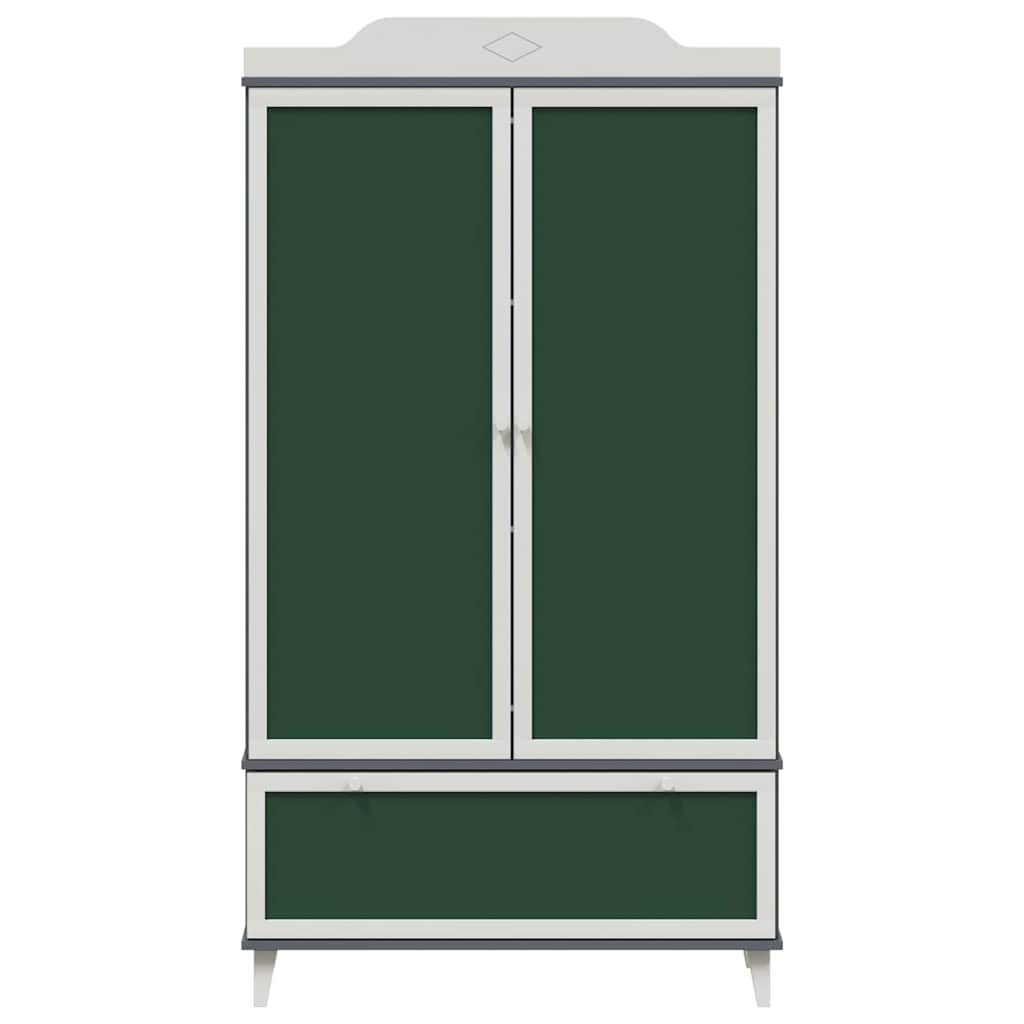 Tavle Garderobe med skuffe ROROS Grå og Hvid 90 x 45 x 165 cm