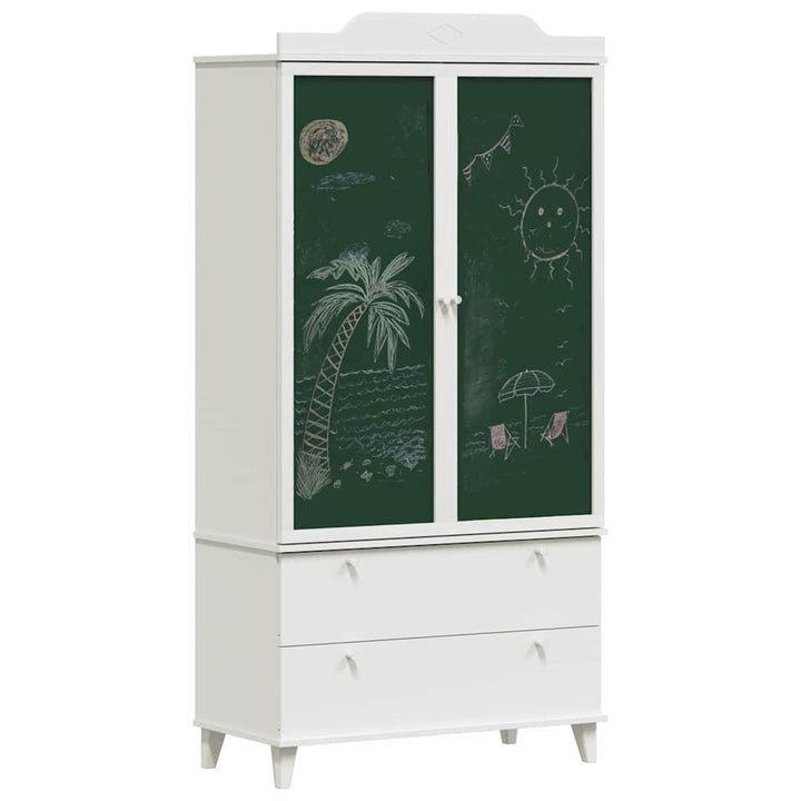 Tavle Garderobe ROROS Hvid 90 x 45 x 180 cm Konstrueret træ