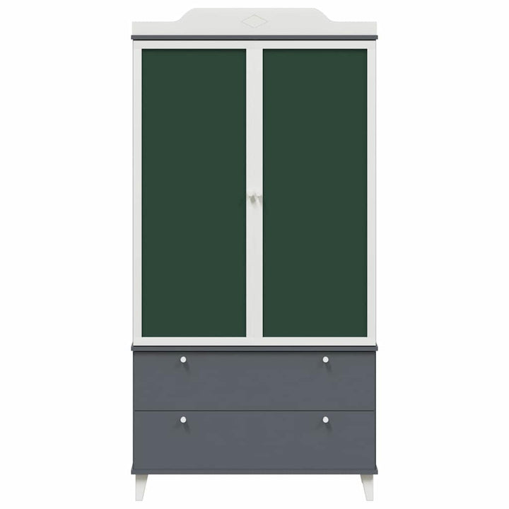 Tavle Garderobe med skuffe ROROS Grå og Hvid 90 x 45 x 180 cm