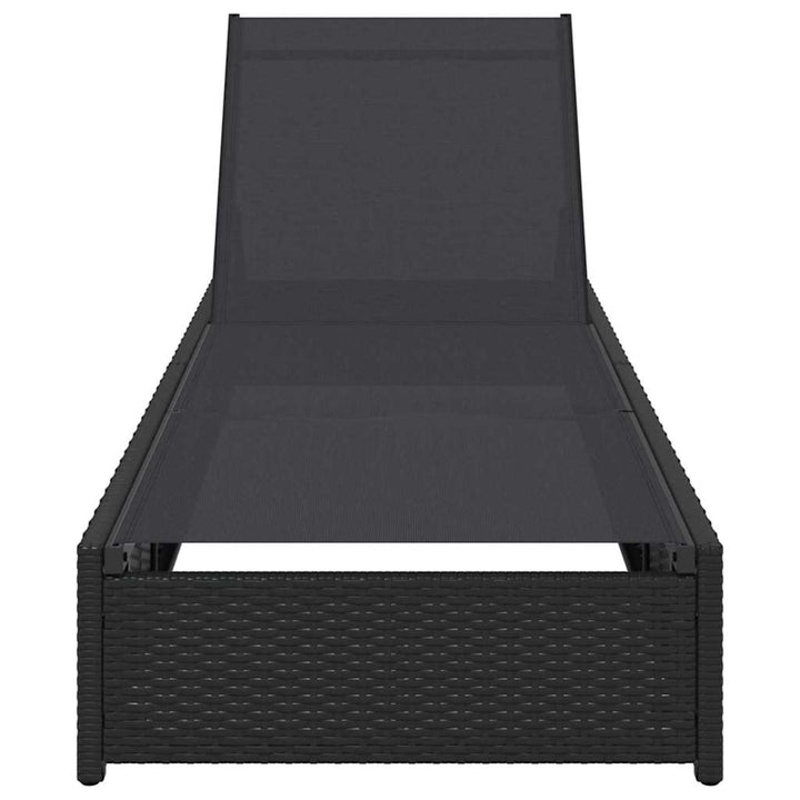 Solstol Sort 200.5 x 70 x 75 cm polyrattan