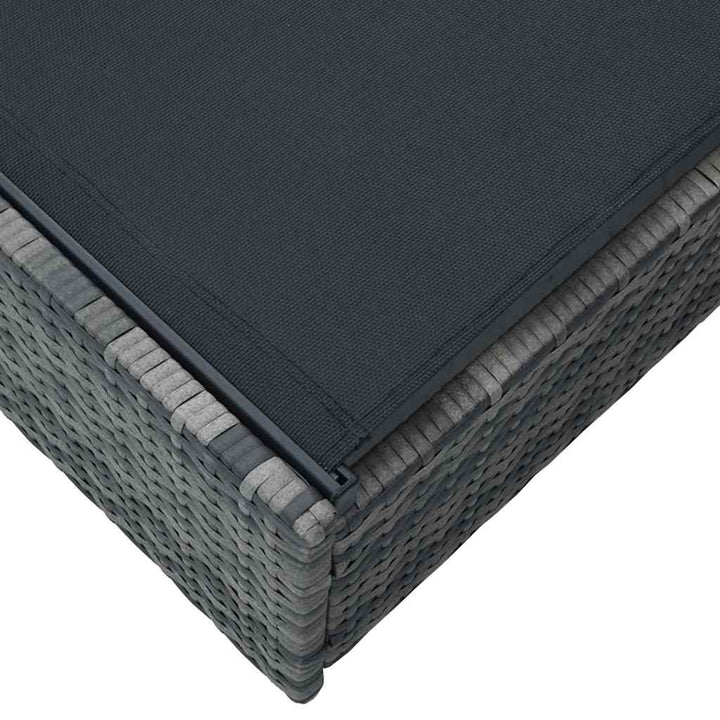 Solstol Grå 200.5 x 70 x 75 cm polyrattan