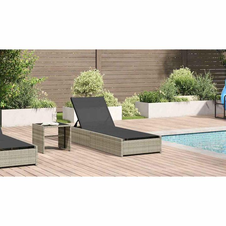 Solstol Beige 200.5 x 70 x 75 cm polyrattan