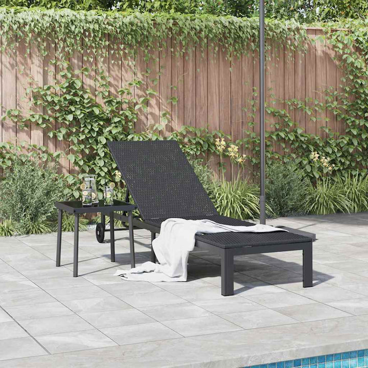 Solseng polyrattan Sort