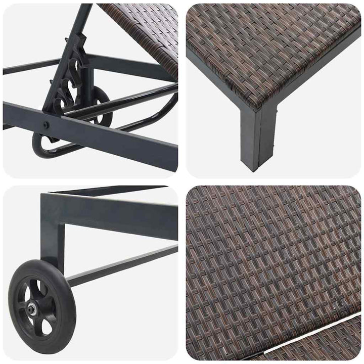 Solseng 2-person 3 pcs Brun polyrattan