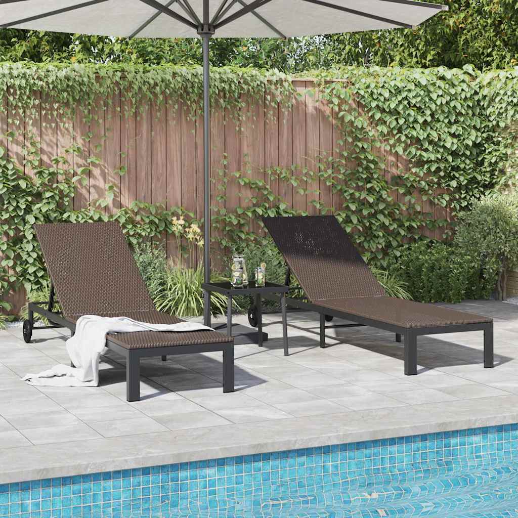 Solseng 2-person 3 pcs Brun polyrattan