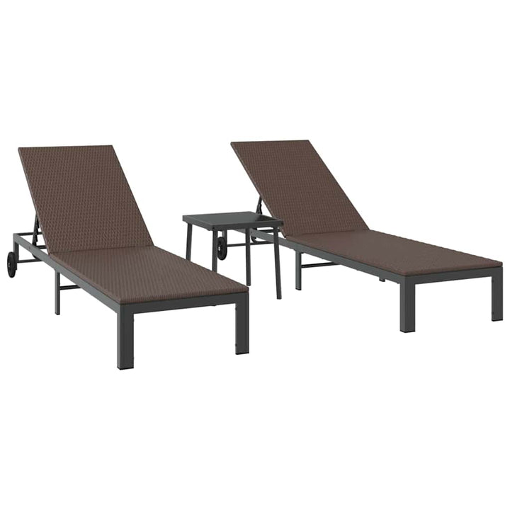 Solseng 2-person 3 pcs Brun polyrattan