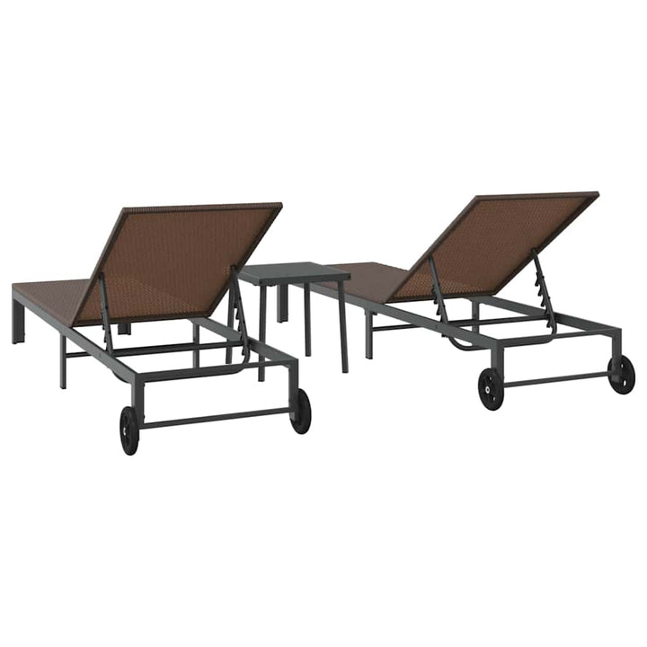 Solseng 2-person 3 pcs Brun polyrattan