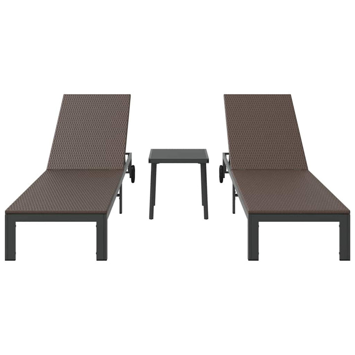 Solseng 2-person 3 pcs Brun polyrattan
