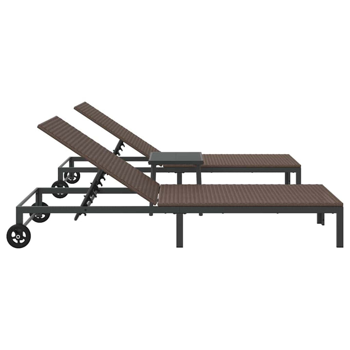 Solseng 2-person 3 pcs Brun polyrattan