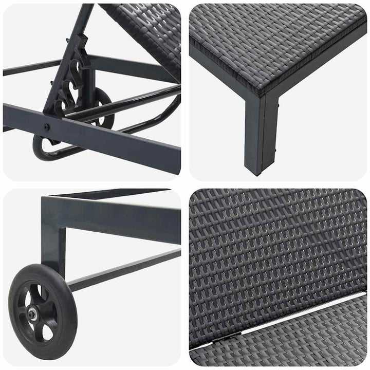 Solseng 2-person 3 pcs Sort polyrattan