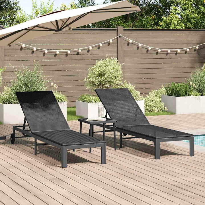 Solseng 2-person 3 pcs Sort polyrattan