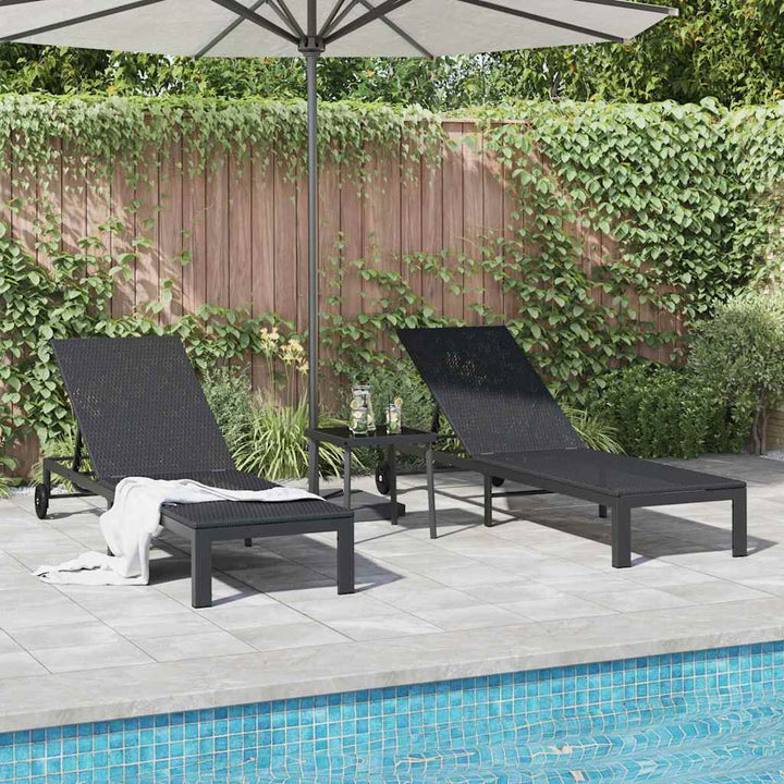 Solseng 2-person 3 pcs Sort polyrattan