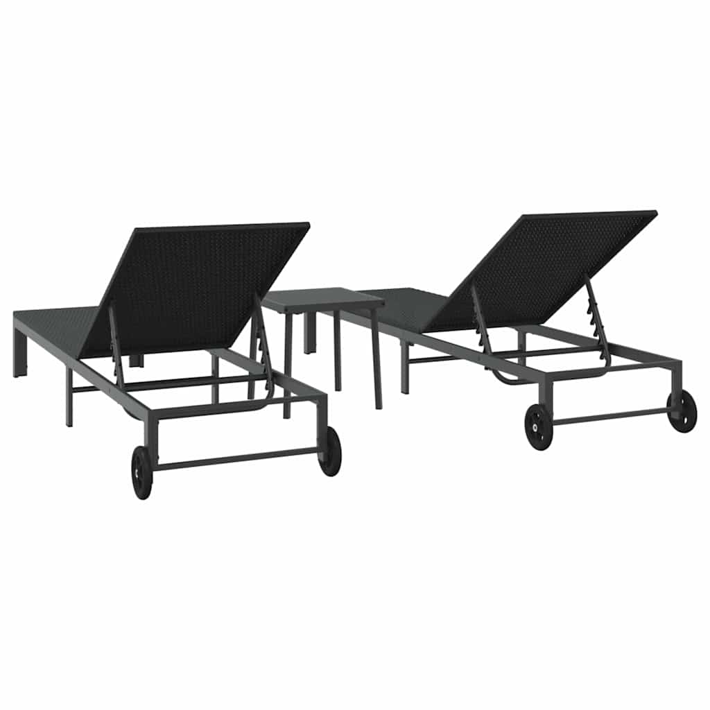 Solseng 2-person 3 pcs Sort polyrattan