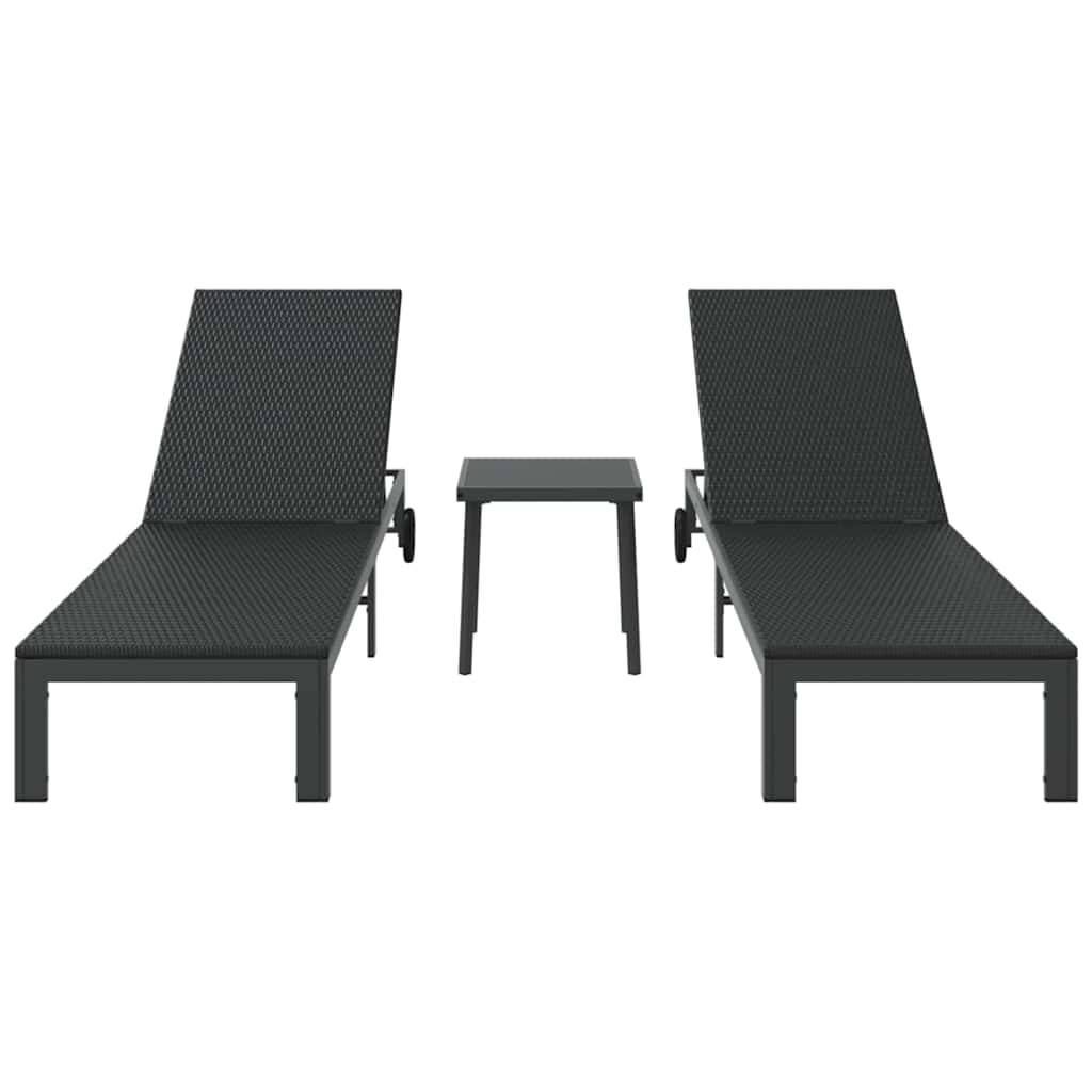 Solseng 2-person 3 pcs Sort polyrattan