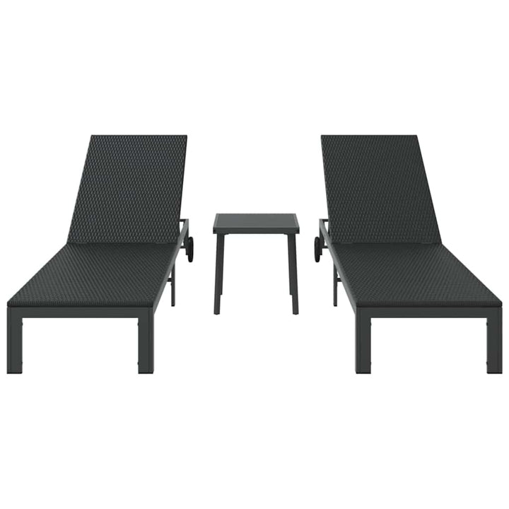 Solseng 2-person 3 pcs Sort polyrattan