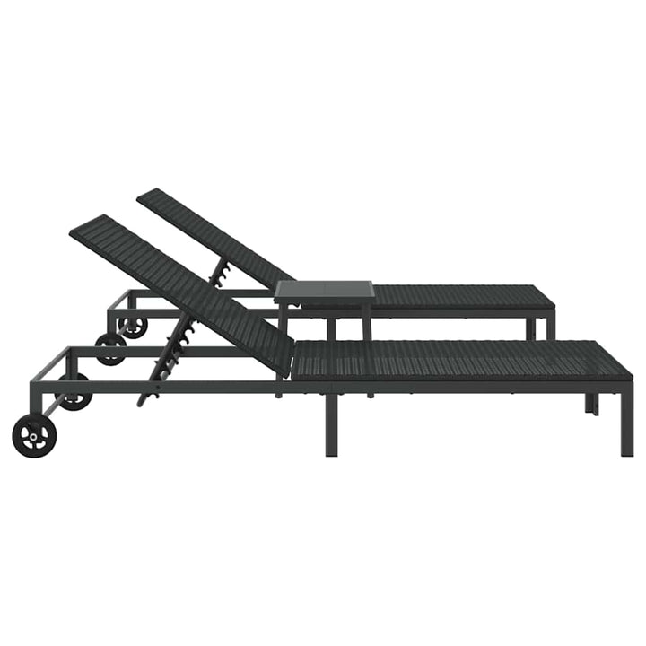 Solseng 2-person 3 pcs Sort polyrattan