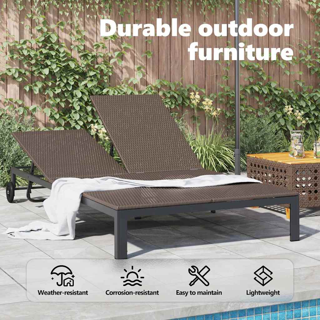 Solseng polyrattan Brun