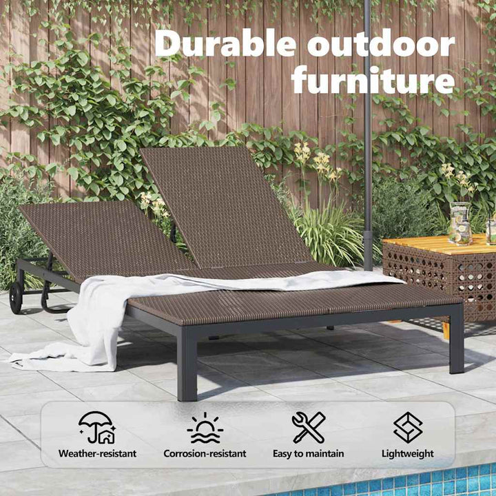 Solseng polyrattan Brun