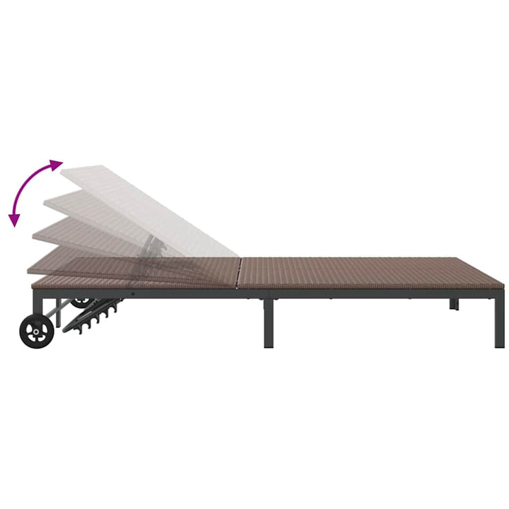 Solseng polyrattan Brun