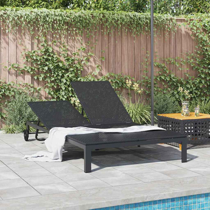 Solseng polyrattan Sort