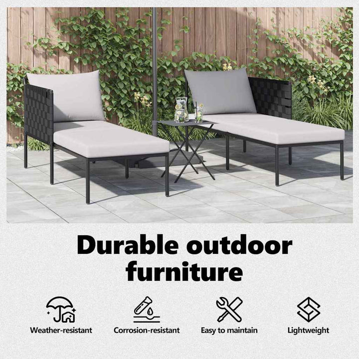 Solseng Antracit 153 x 115 x 69,5 cm Pulverlakeret stål