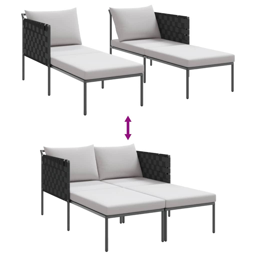 Solseng Antracit 153 x 115 x 69,5 cm Pulverlakeret stål