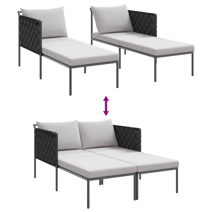 Solseng Antracit 153 x 115 x 69,5 cm Pulverlakeret stål