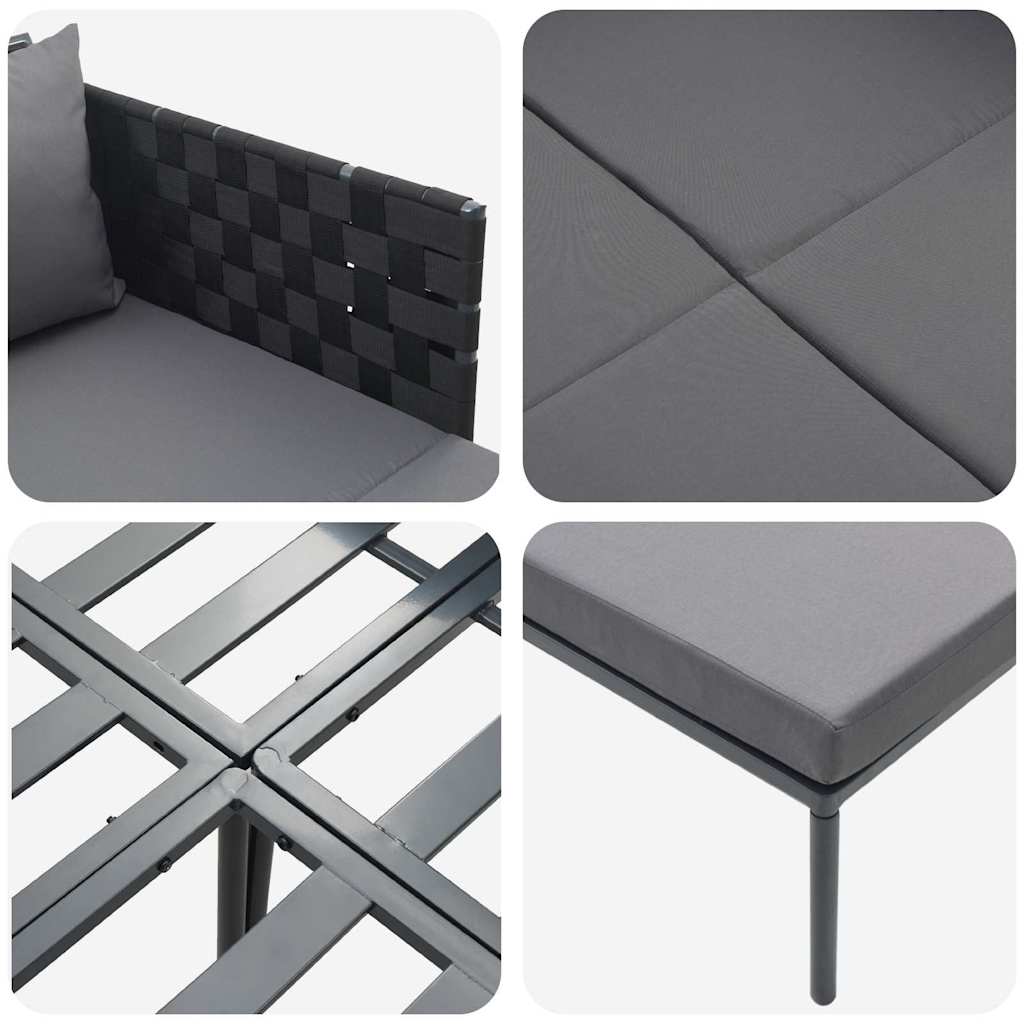 Solseng Antracit 153 x 115 x 69,5 cm Pulverlakeret stål