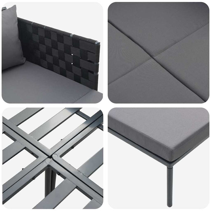 Solseng Antracit 153 x 115 x 69,5 cm Pulverlakeret stål