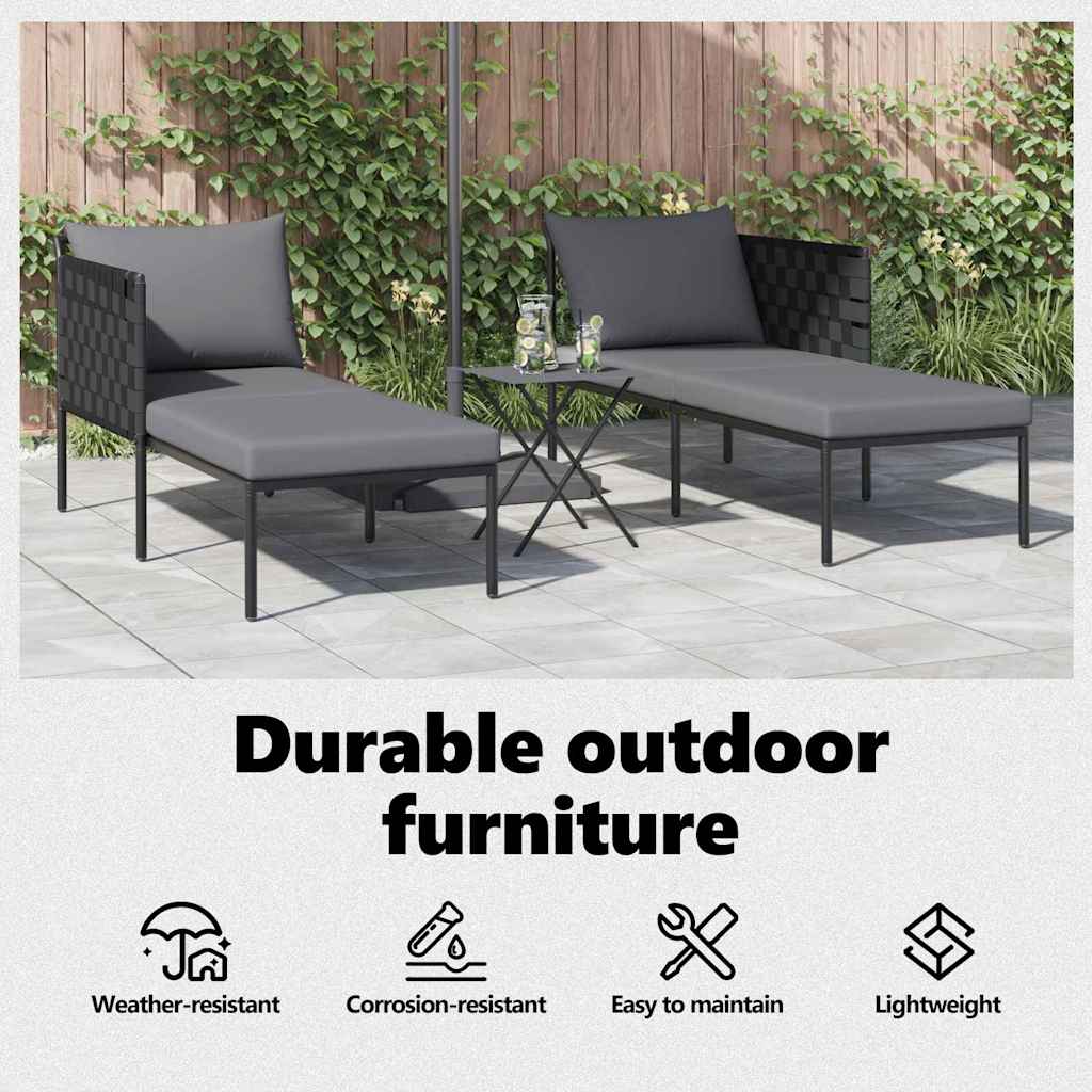 Solseng Antracit 153 x 115 x 69,5 cm Pulverlakeret stål