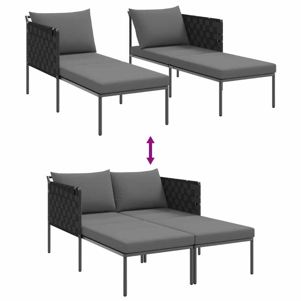 Solseng Antracit 153 x 115 x 69,5 cm Pulverlakeret stål