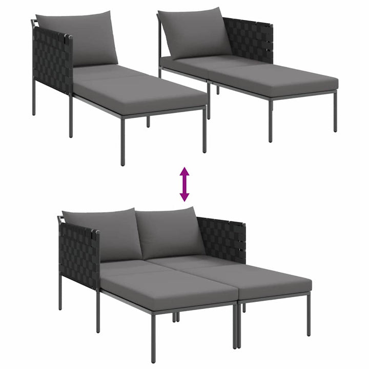 Solseng Antracit 153 x 115 x 69,5 cm Pulverlakeret stål