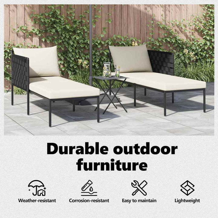 Solseng Antracit 153 x 115 x 69,5 cm Pulverlakeret stål