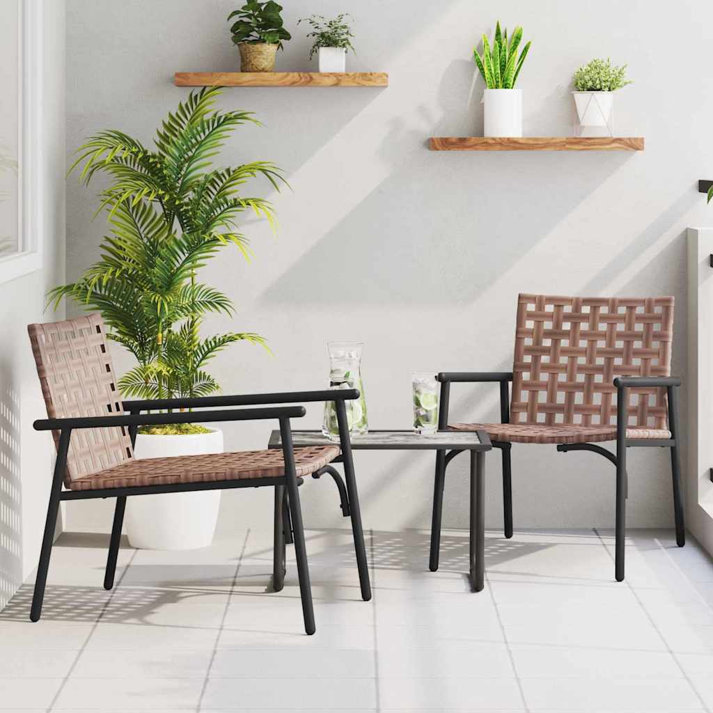 Have Stol 2 stk. Brun polyrattan
