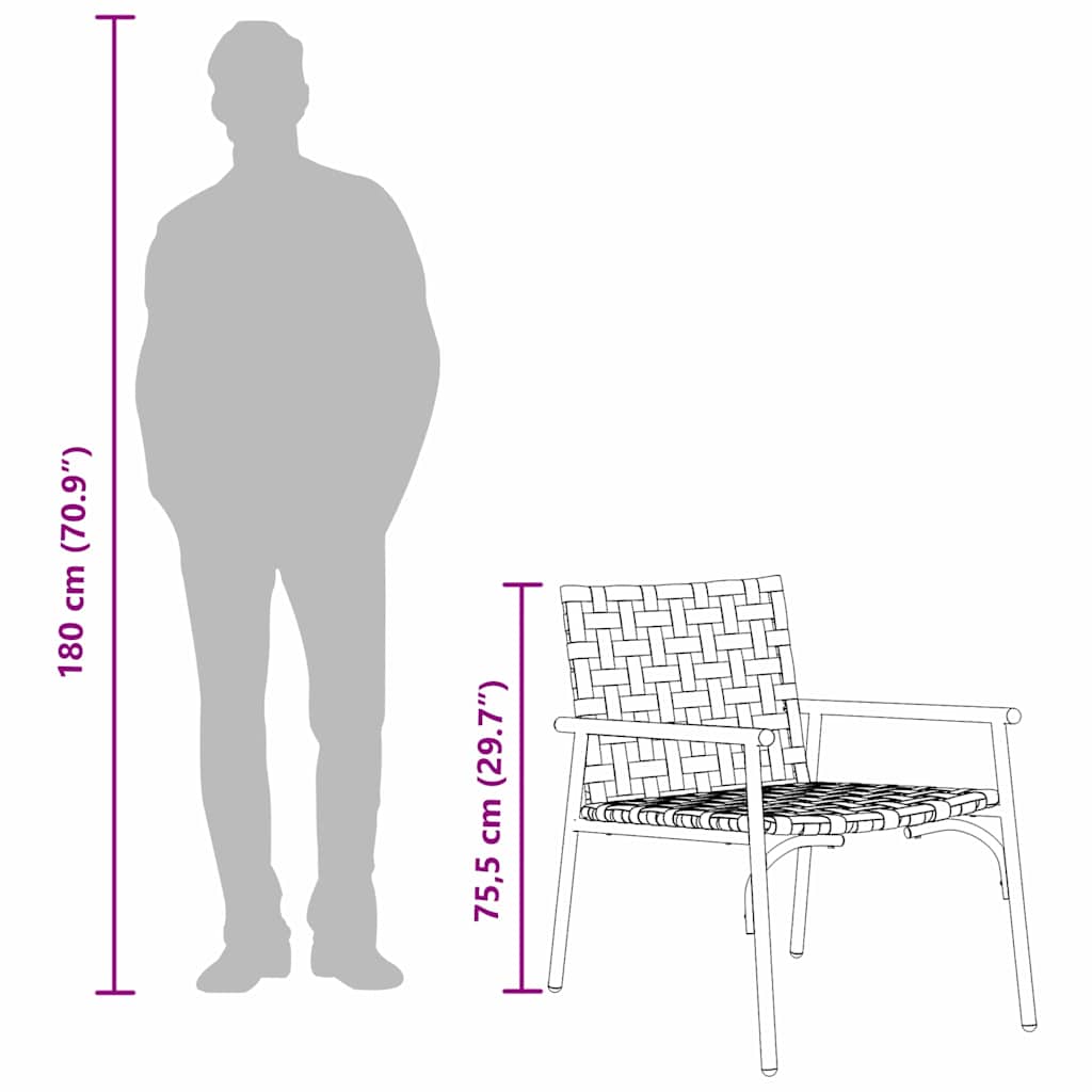 Have Stol 2 stk. Brun polyrattan