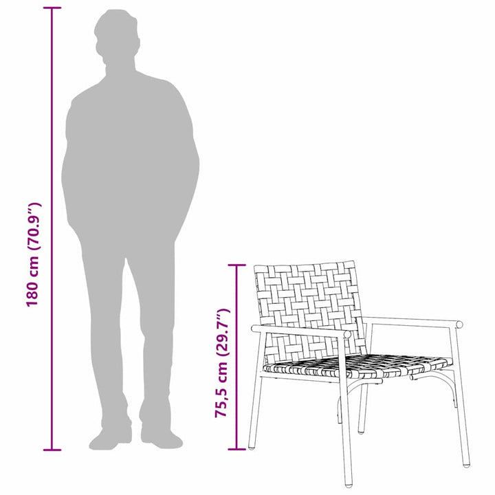 Have Stol 2 stk. Brun polyrattan