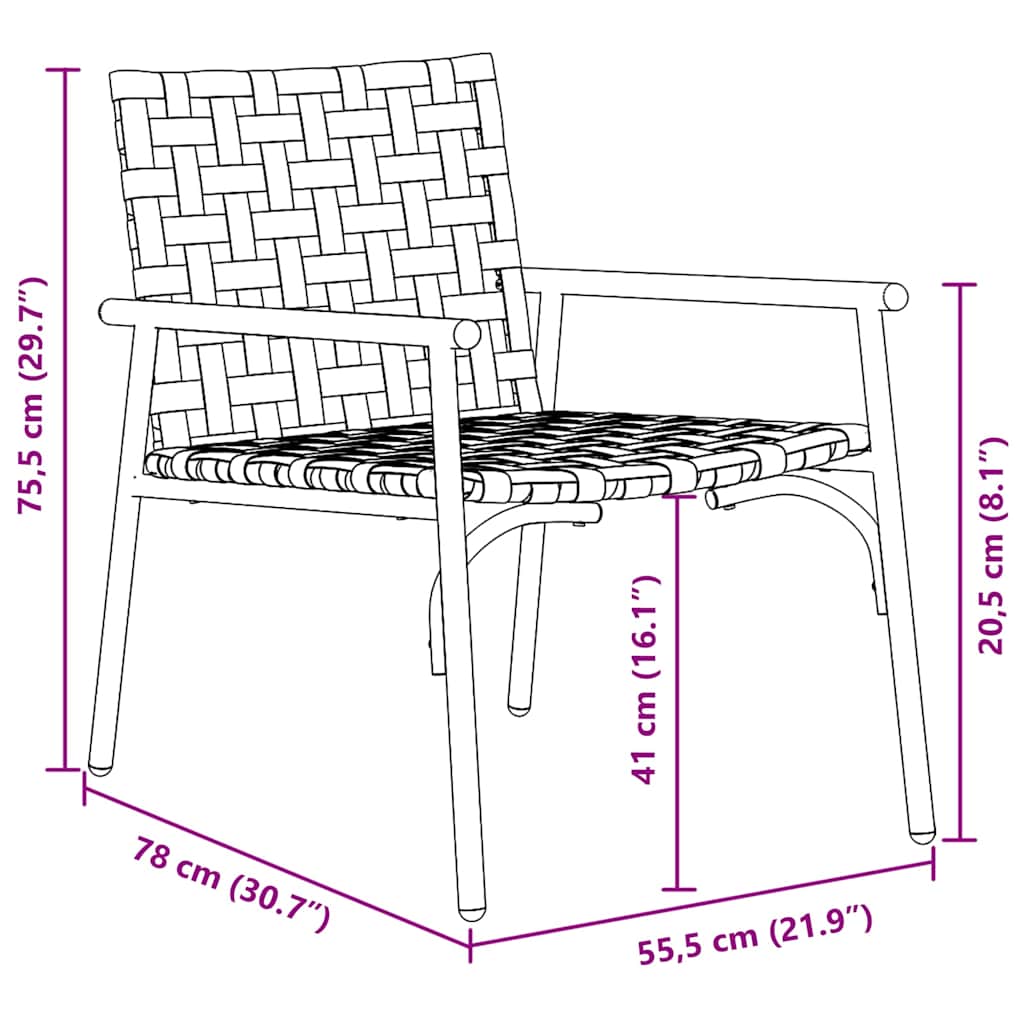 Have Stol 2 stk. Brun polyrattan