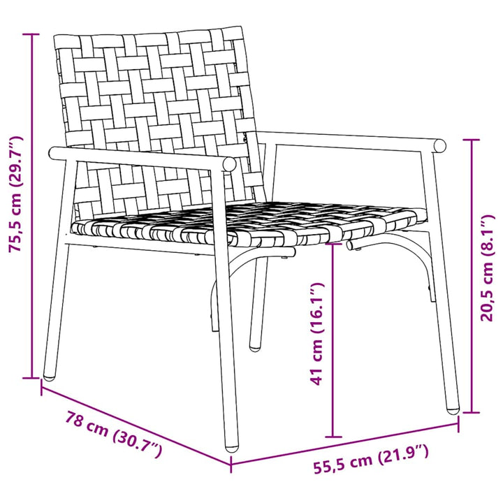 Have Stol 2 stk. Brun polyrattan