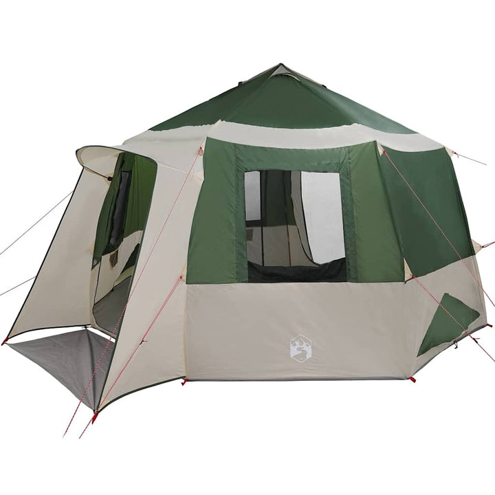 Cabin tent til 12 personer Grøn og Hvid 405 x 405 x 273 cm