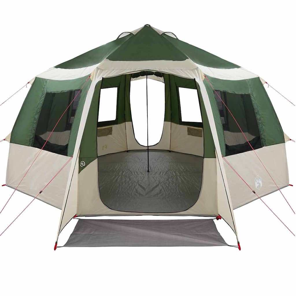 Cabin tent til 12 personer Grøn og Hvid 405 x 405 x 273 cm