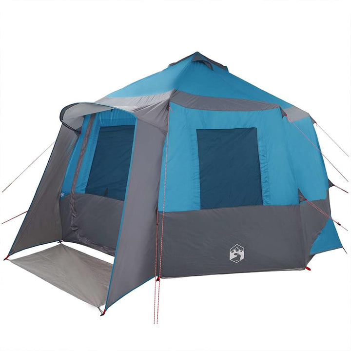 Cabin tent til 12 personer Blå og grå 405 x 405 x 273 cm