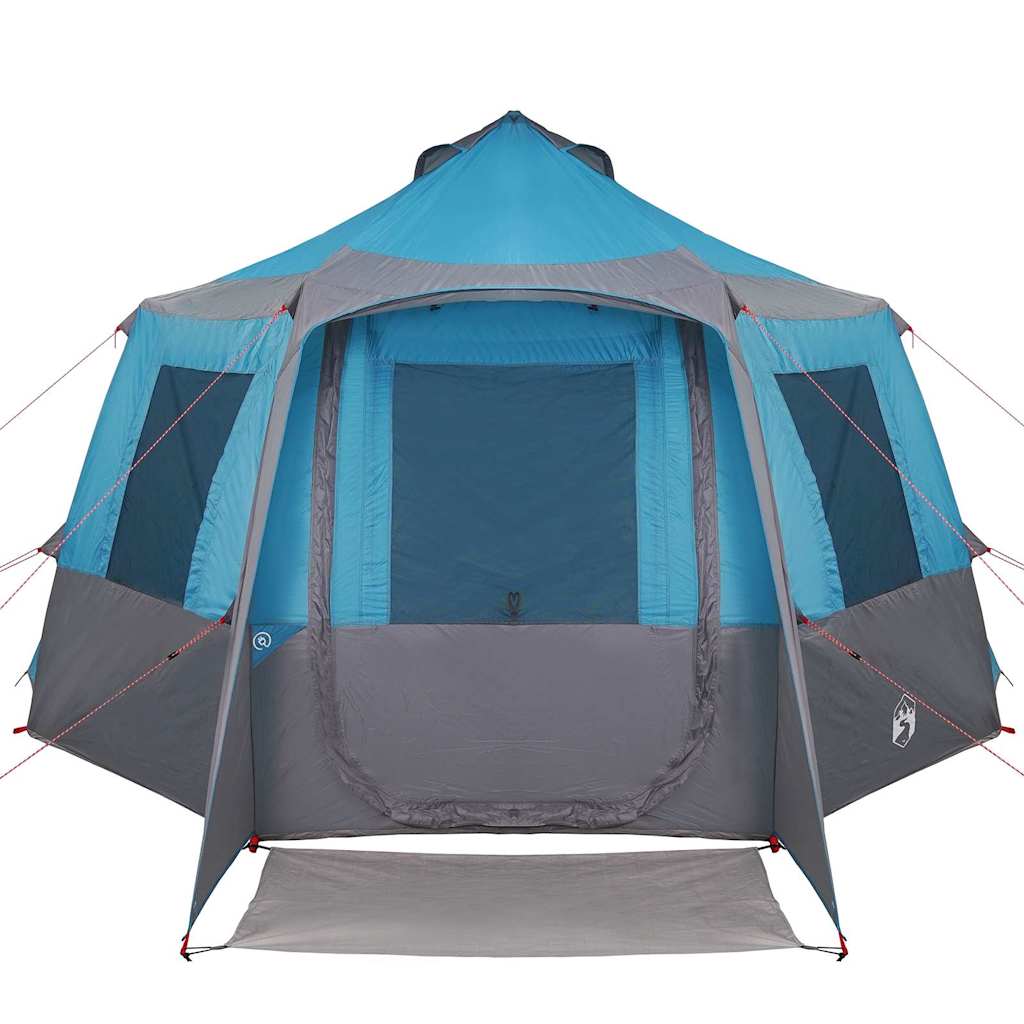 Cabin tent til 12 personer Blå og grå 405 x 405 x 273 cm
