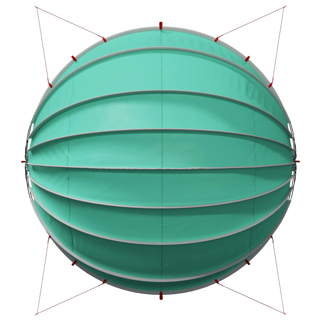 Pool Dome 592 x 590 x 275 cm 185T polyester med PU-belægning
