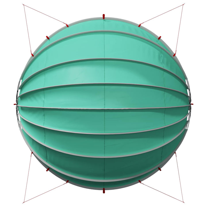 Pool Dome 592 x 590 x 275 cm 185T polyester med PU-belægning