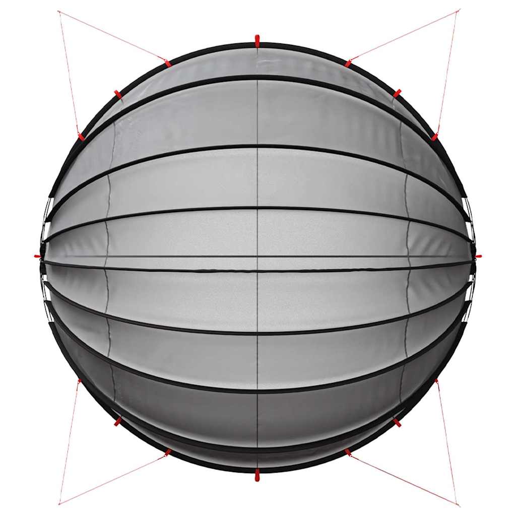 Pool Dome 592 x 590 x 275 cm 185T polyester med PU-belægning